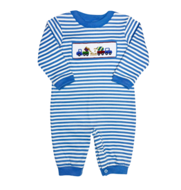 Zuccini Construction Smocked Long Bubble