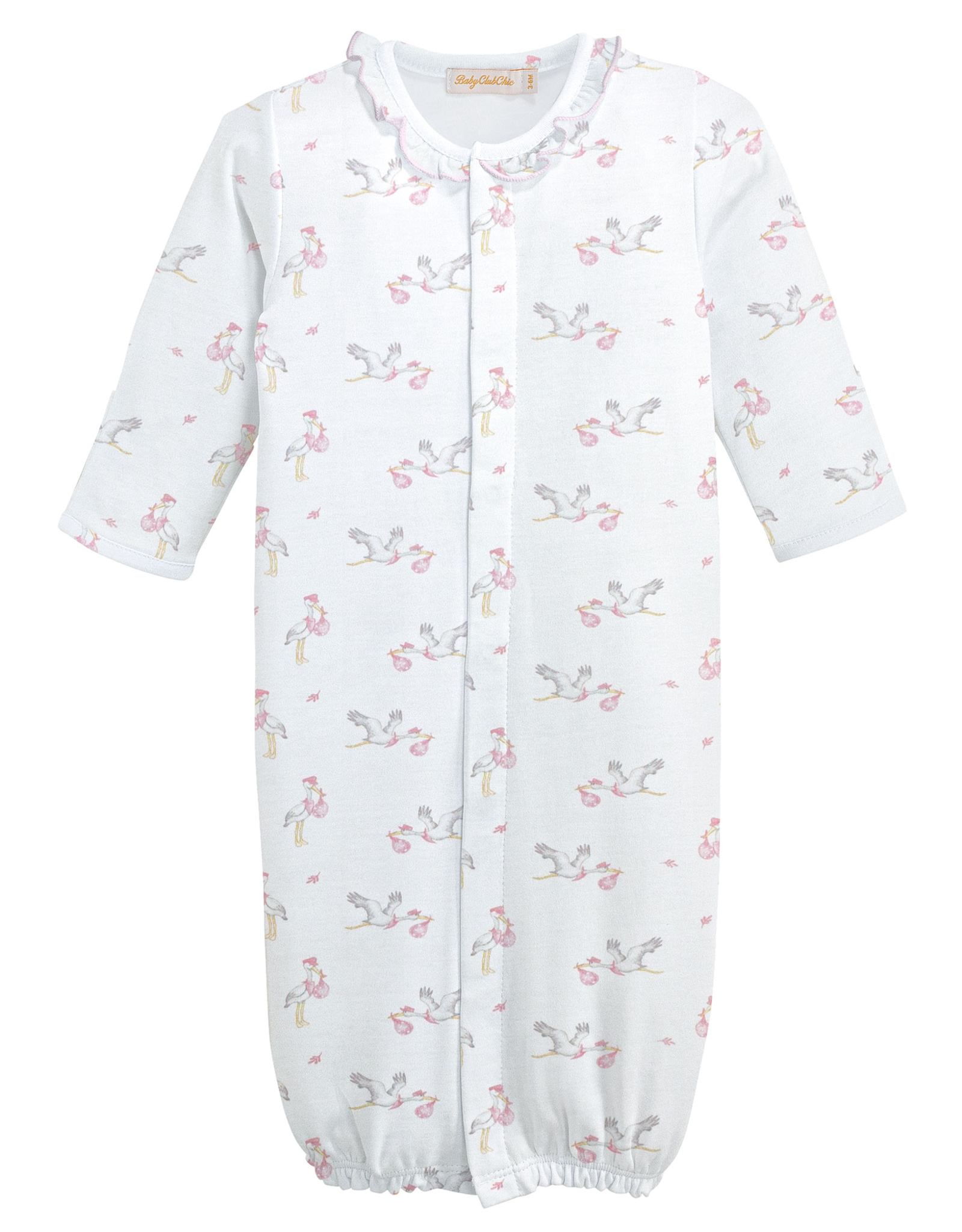 Baby Club Chic BCCF25 Tiny Storks Ruffle Converter Gown