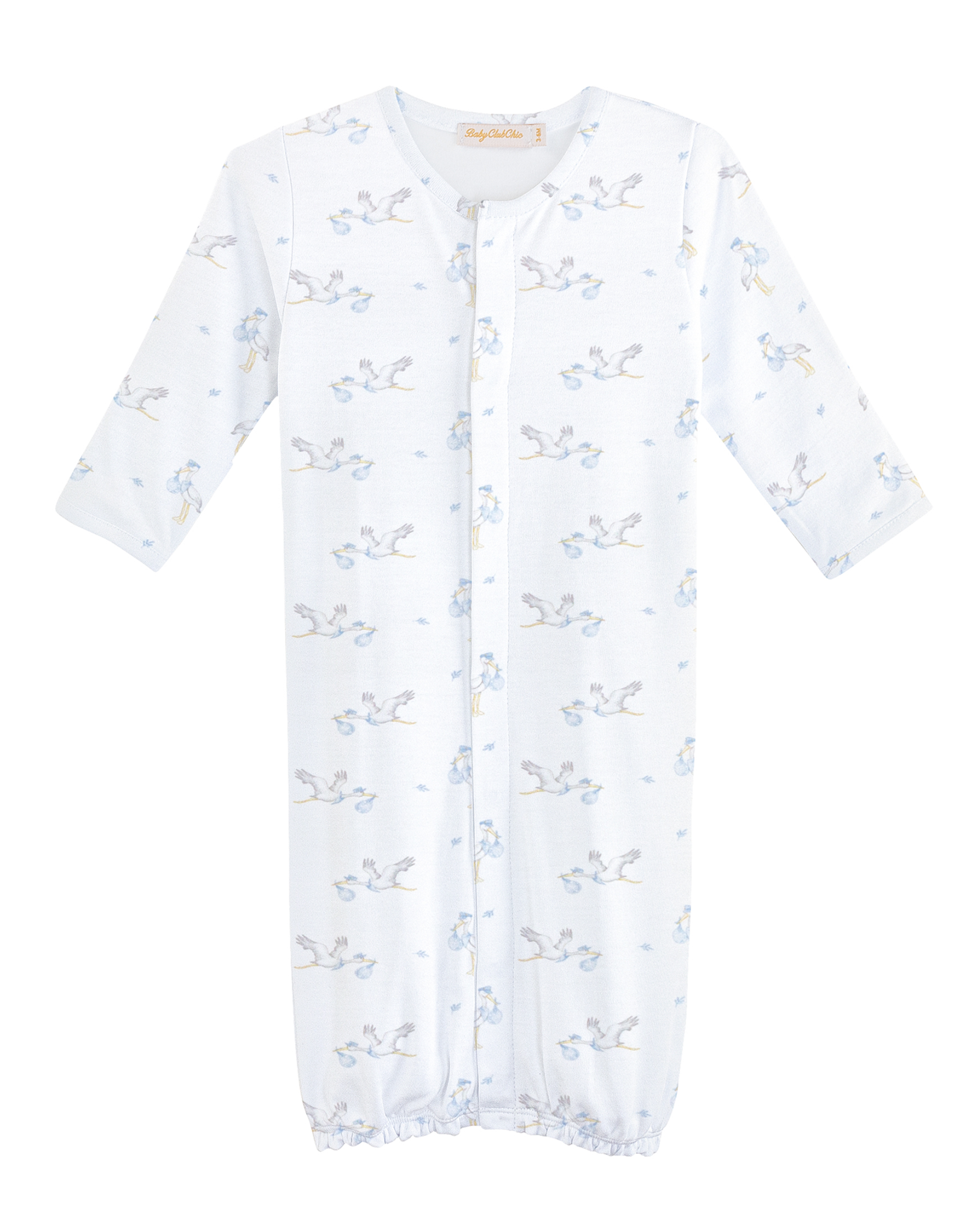 Baby Club Chic BCCF25 Tiny Storks Blue Converter Gown