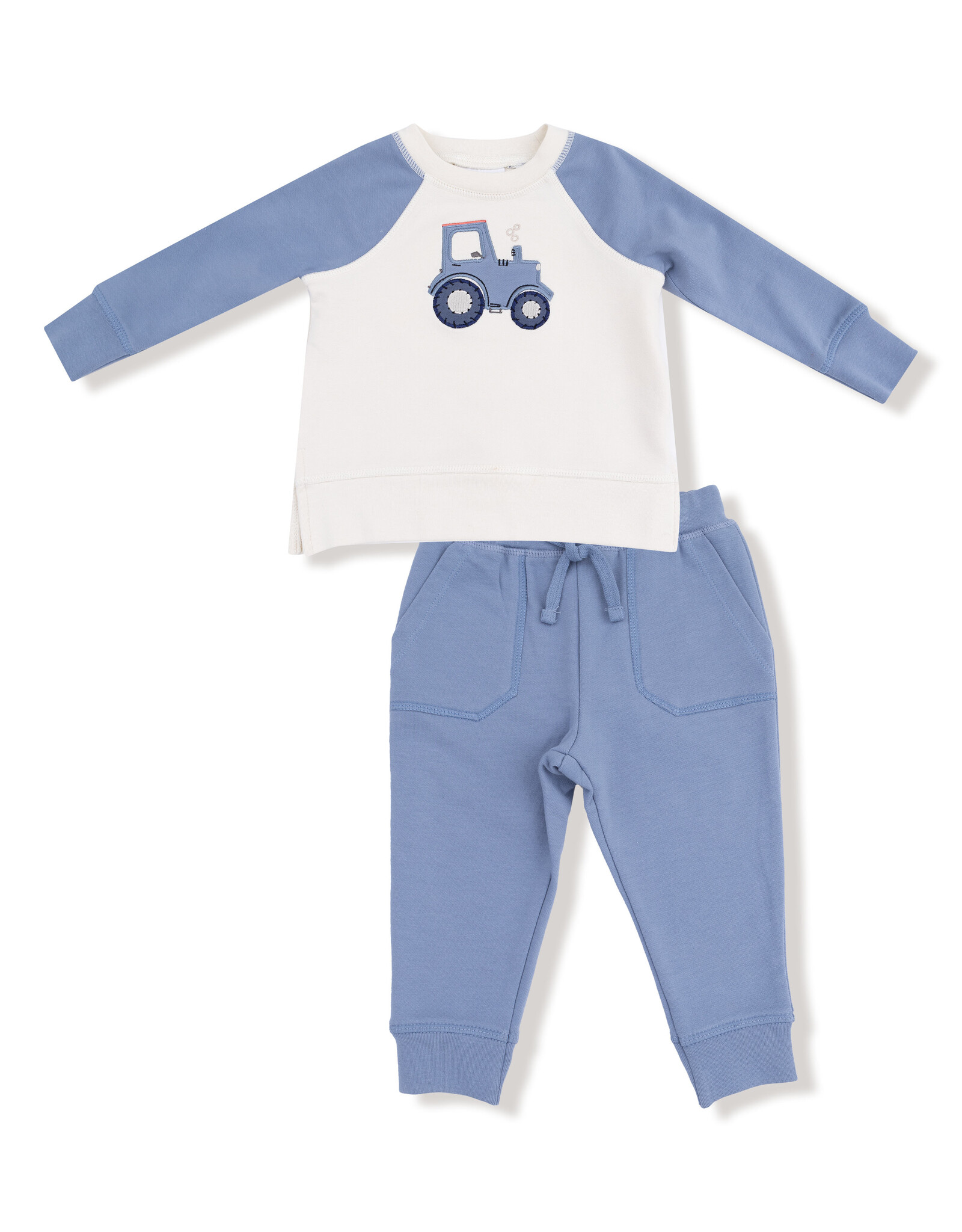 Angel Dear ADF25 French Terry Sweatshirt/Jogger Mini Tractors