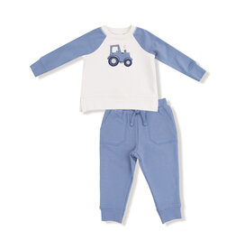 Angel Dear French Terry Sweatshirt/Jogger Mini Tractors