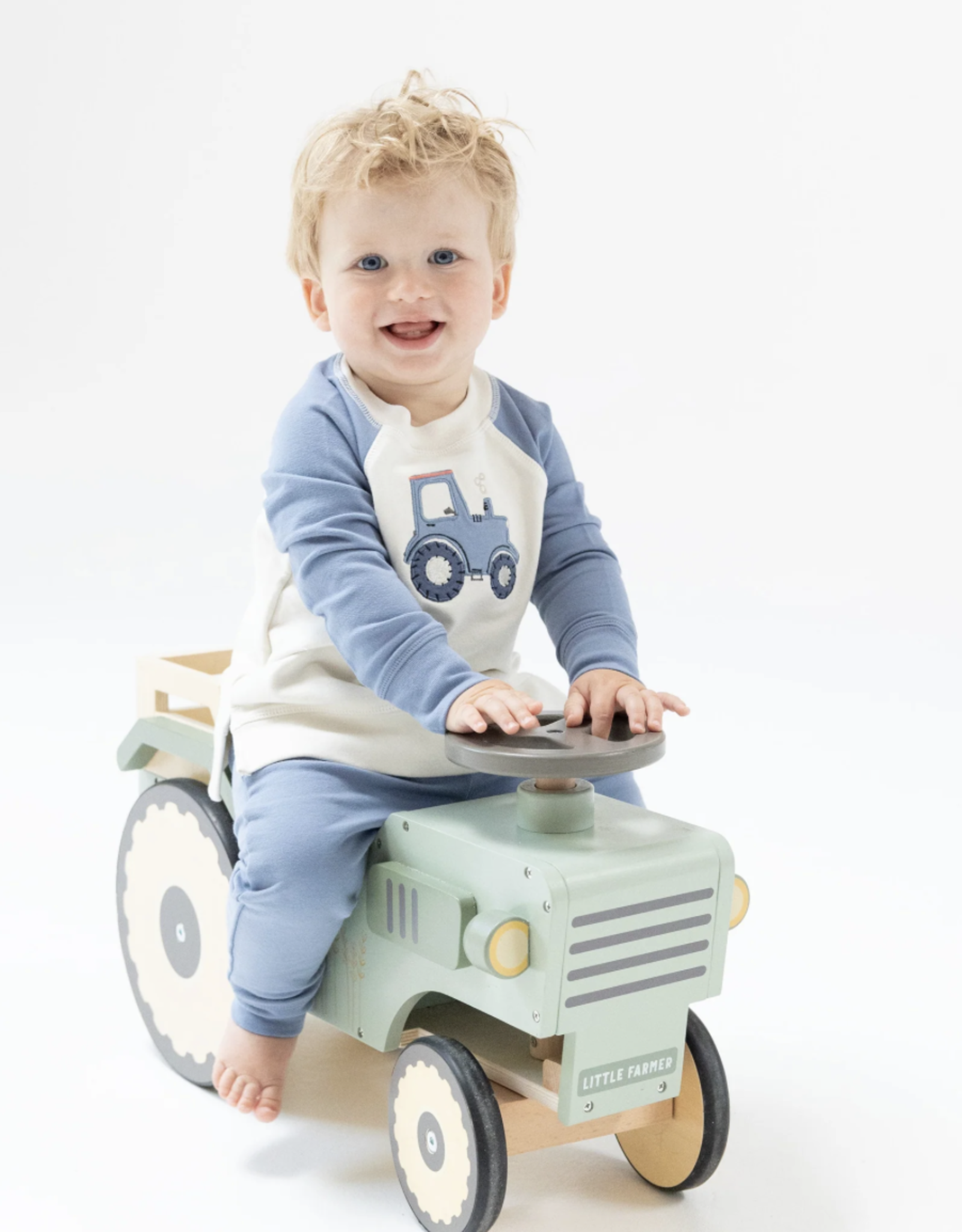 Angel Dear ADF25 French Terry Sweatshirt/Jogger Mini Tractors