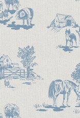 Angel Dear AD Sleeping Blanket Farm Toile Blue