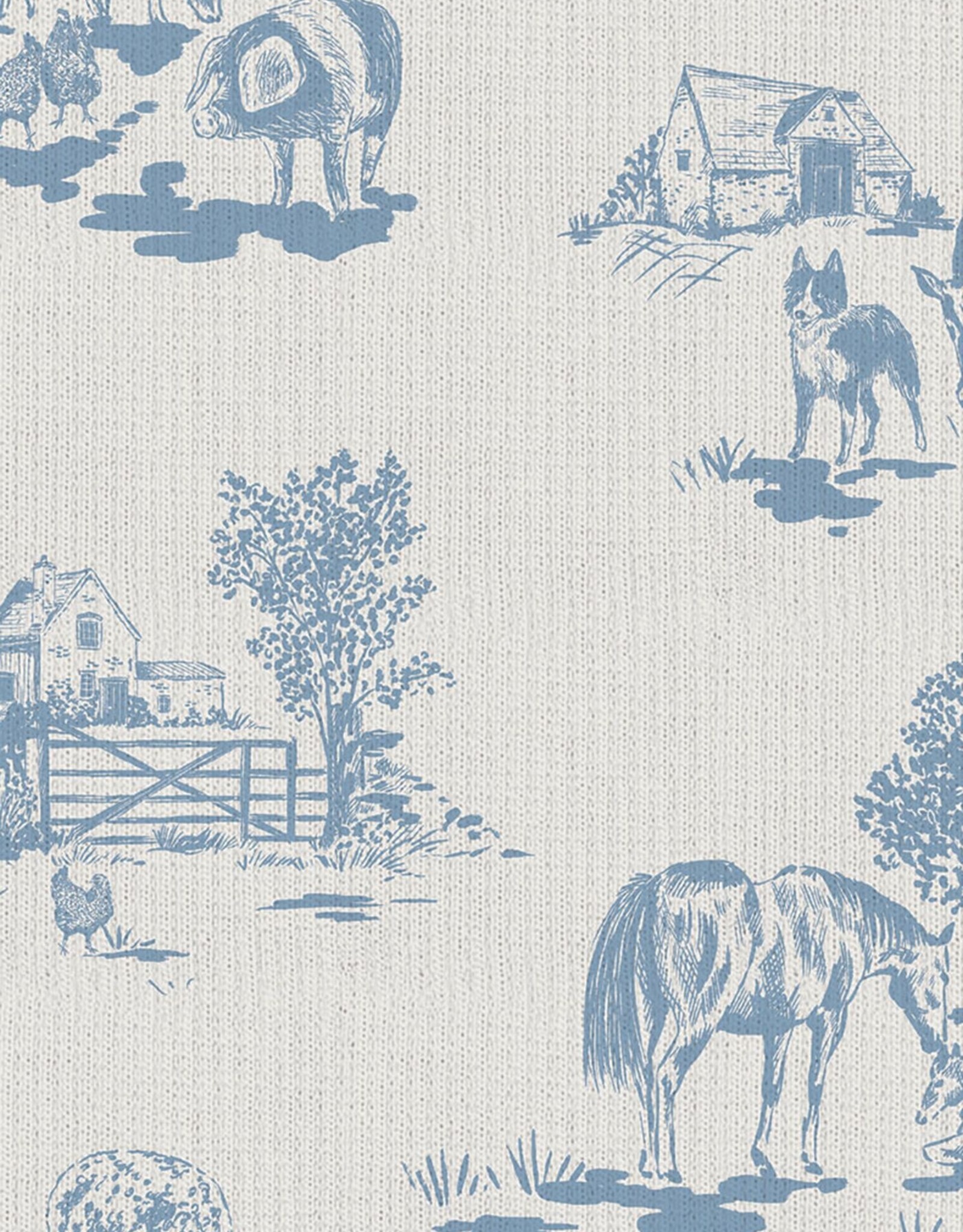 Angel Dear AD Sleeping Blanket Farm Toile Blue