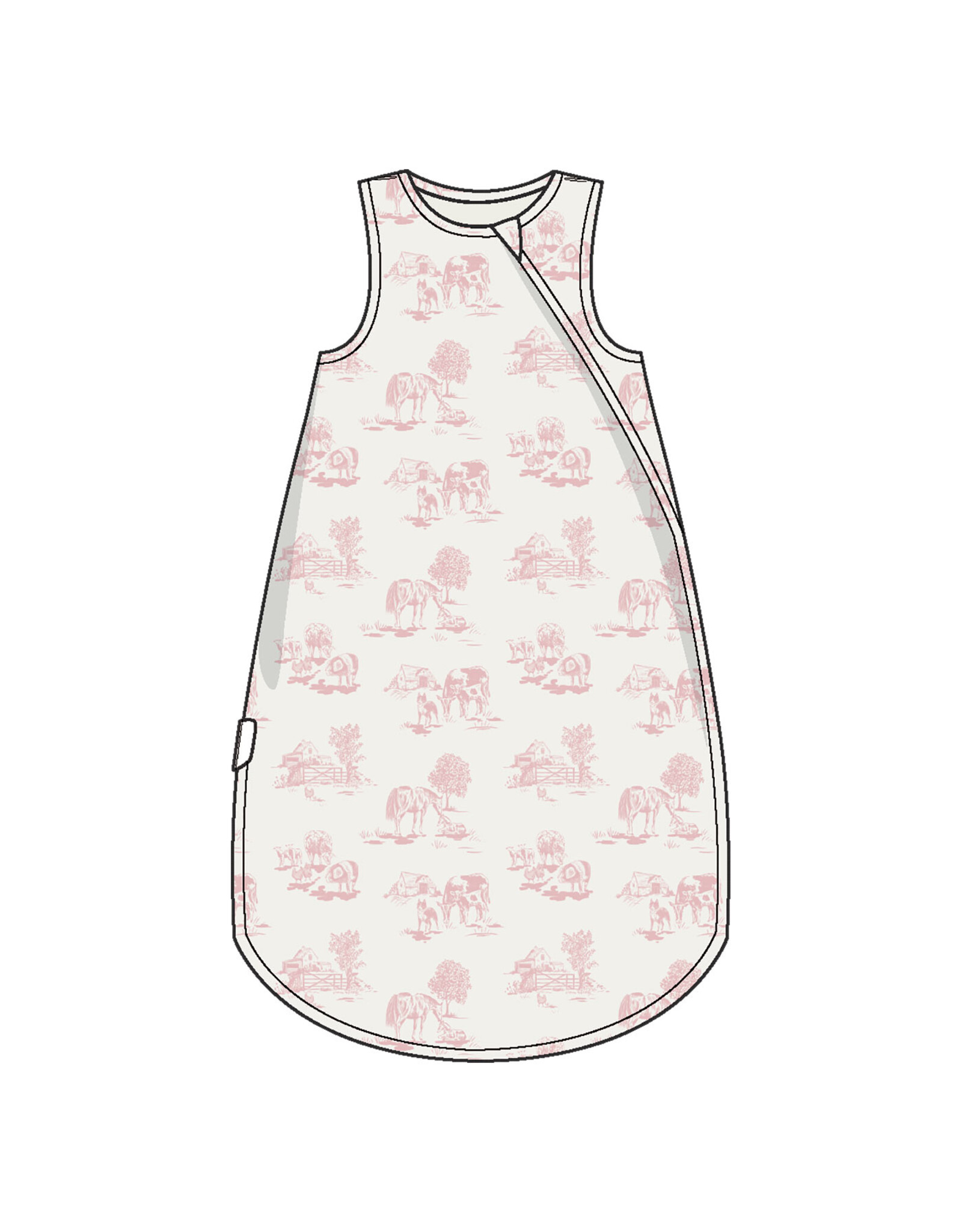 Angel Dear AD Sleeping Bag Farm Toile Pink