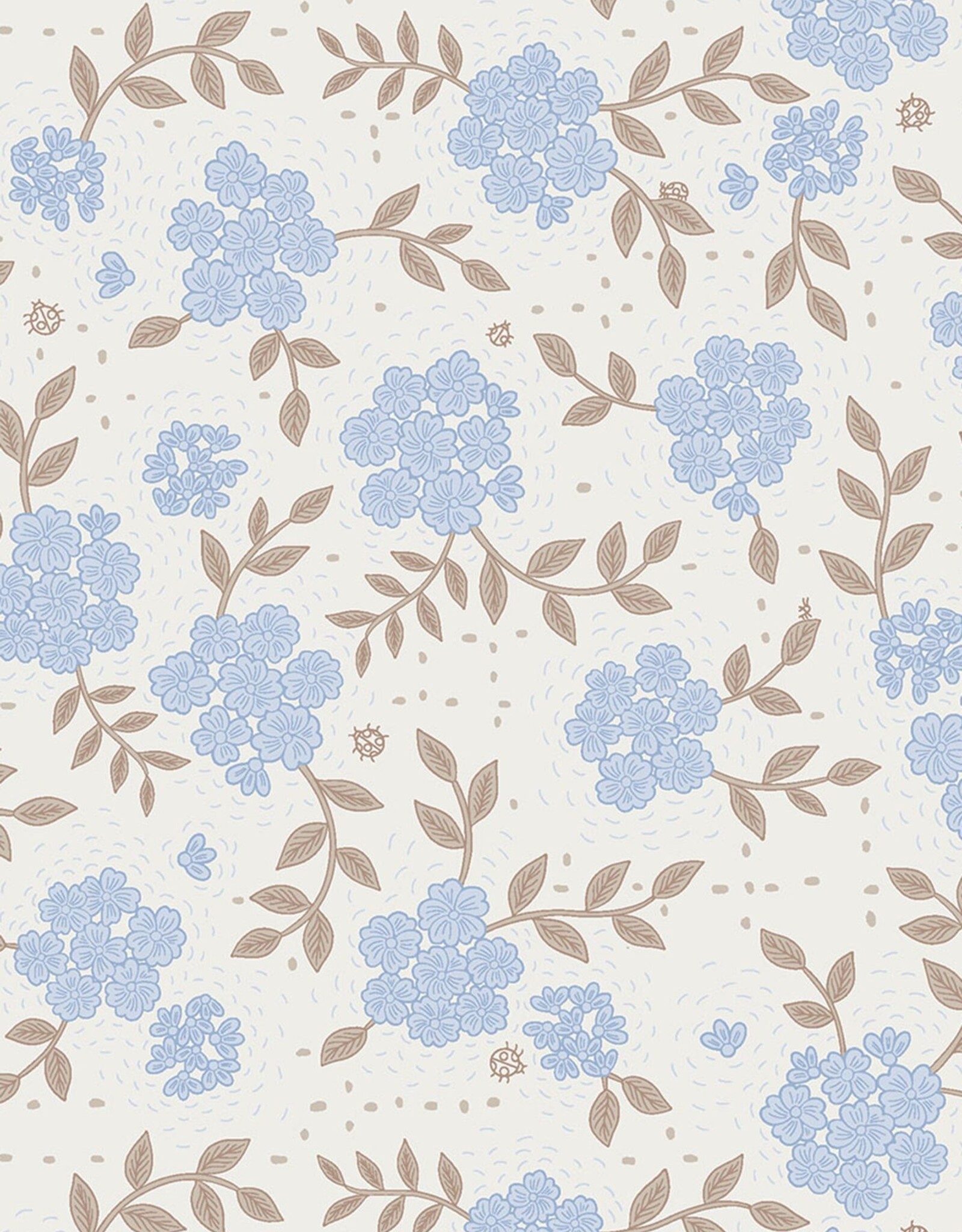 Angel Dear ADF25 2 Way Zipper Footie Baby Blue Floral