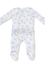 Angel Dear ADF25 2 Way Zipper Footie Baby Blue Floral