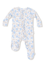 Angel Dear ADF25 2 Way Zipper Footie Baby Blue Floral