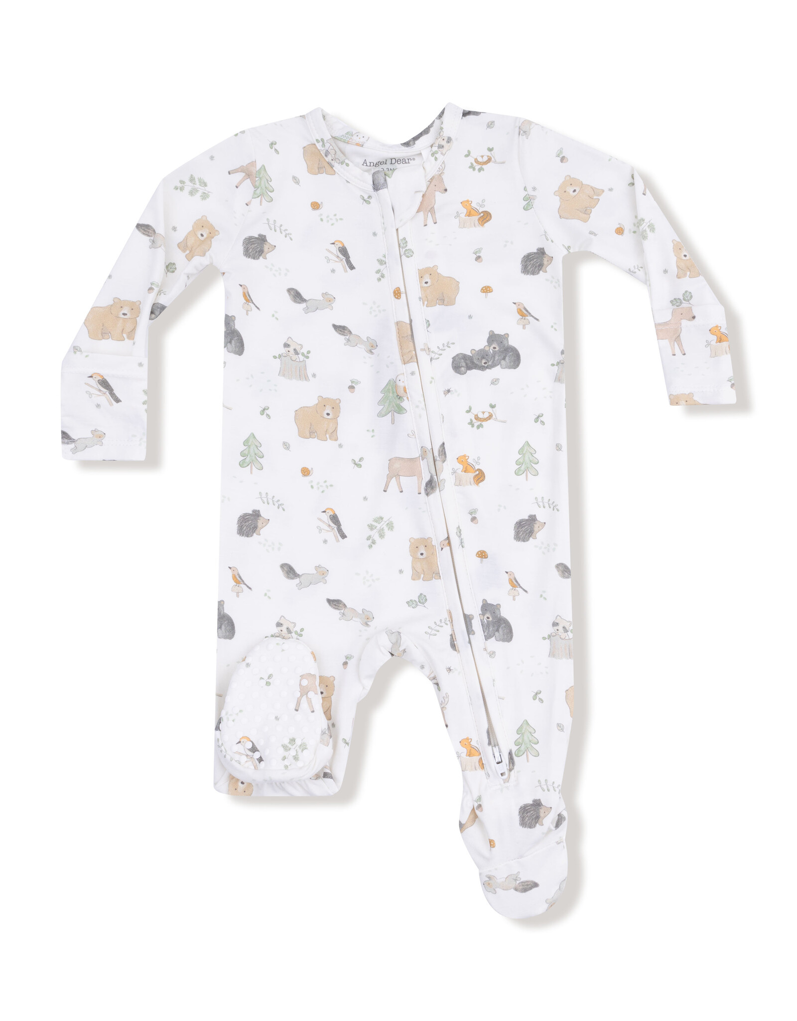 Angel Dear ADF25 2 Way Zipper Footie Woodland Babies