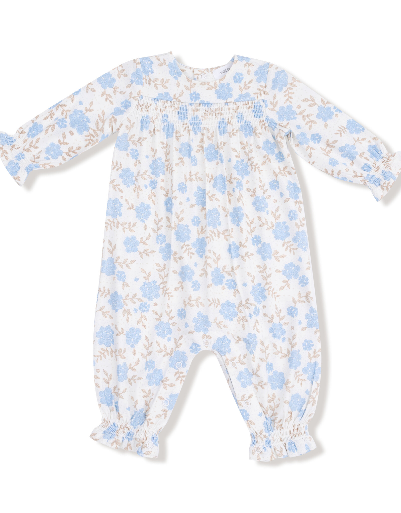 Angel Dear ADF25 Smocked Romper Baby Blue Floral
