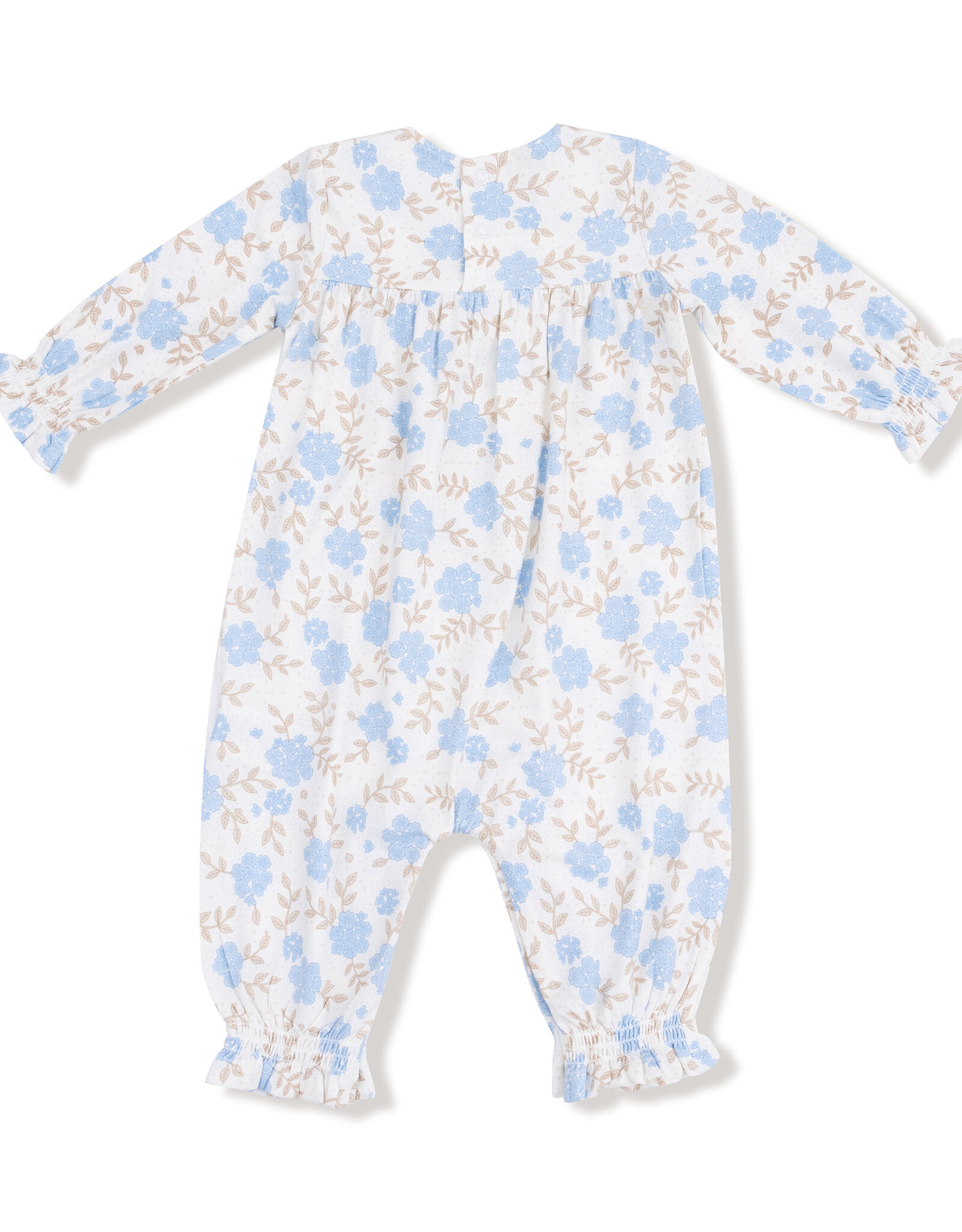 Angel Dear ADF25 Smocked Romper Baby Blue Floral