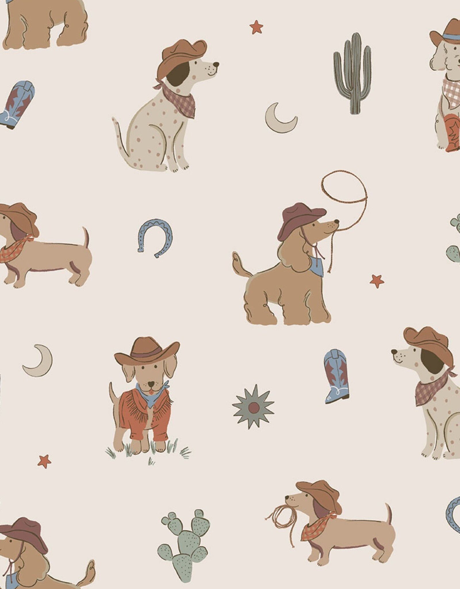 Angel Dear ADF25 2 Way Zipper Romper Cowboy Dogs