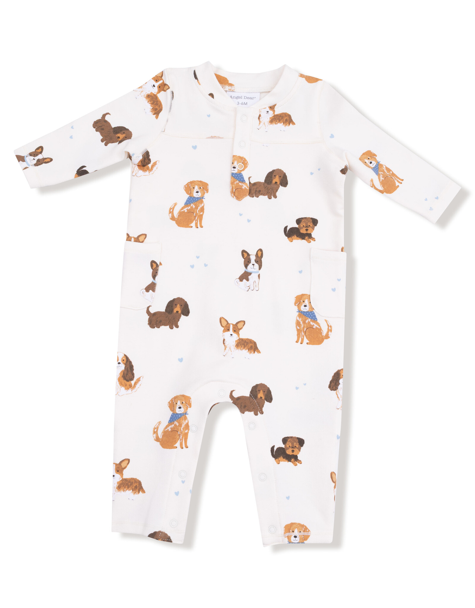 Angel Dear ADF25 French Terry Romper Best Friend Dogs