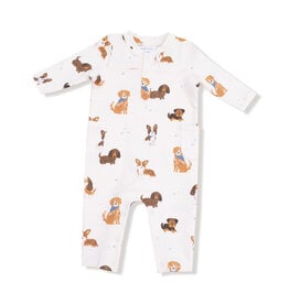 Angel Dear (0/3M) French Terry Romper Best Friend Dogs