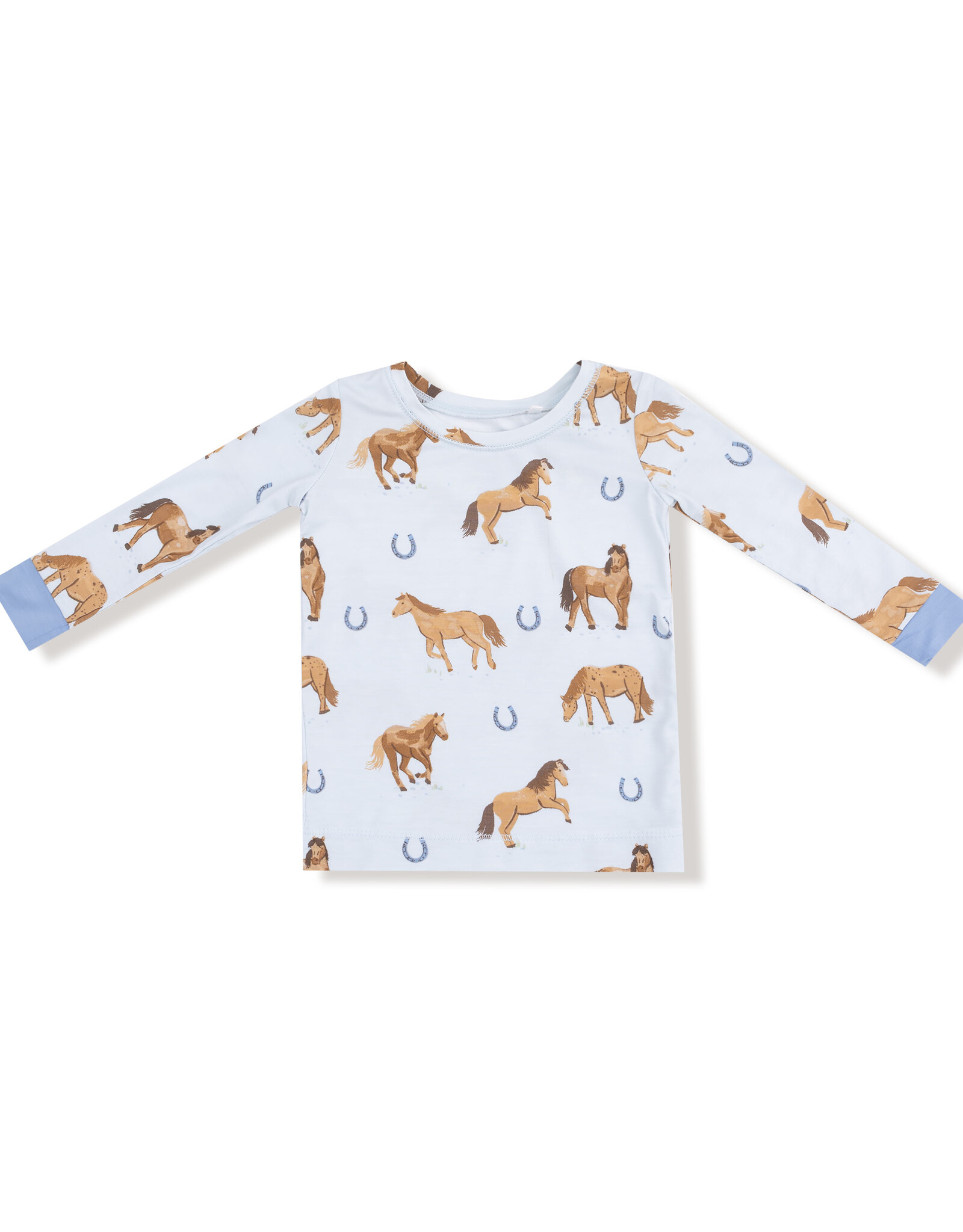 Angel Dear ADF25 LS Loungewear Horses Blue