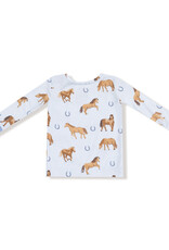 Angel Dear ADF25 LS Loungewear Horses Blue