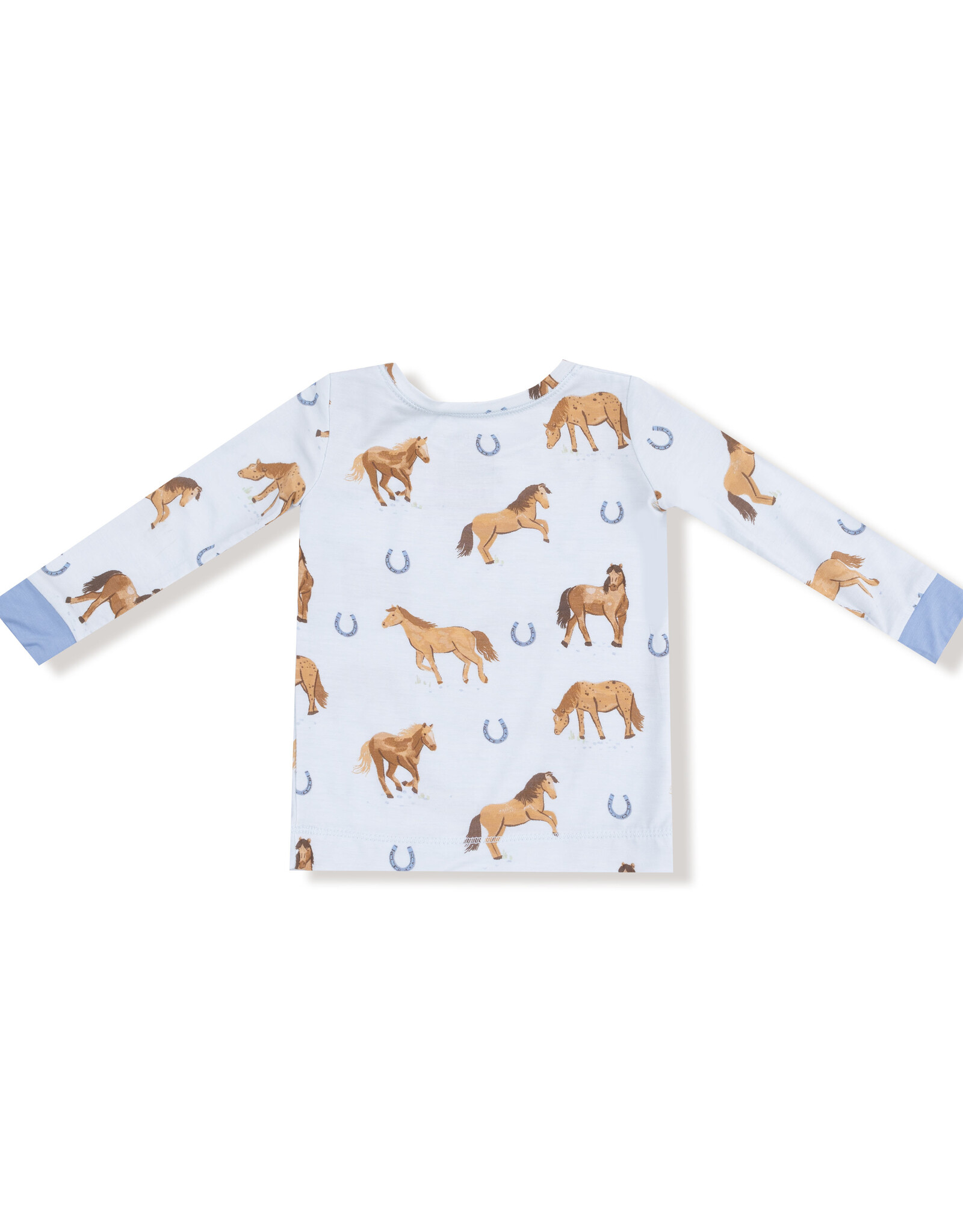 Angel Dear ADF25 LS Loungewear Horses Blue