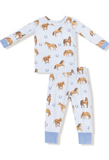 Angel Dear ADF25 LS Loungewear Horses Blue