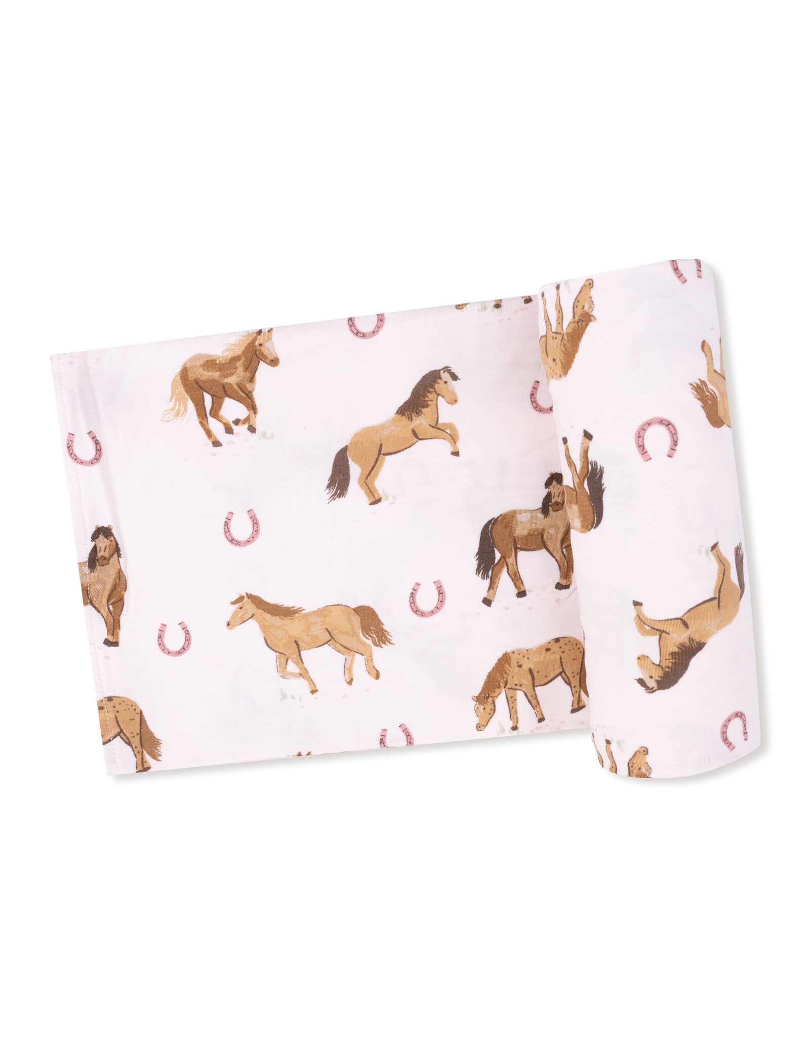 Angel Dear ADF25 Swaddle Blanket Pink Horses