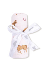 Angel Dear ADF25 Swaddle Blanket Pink Horses