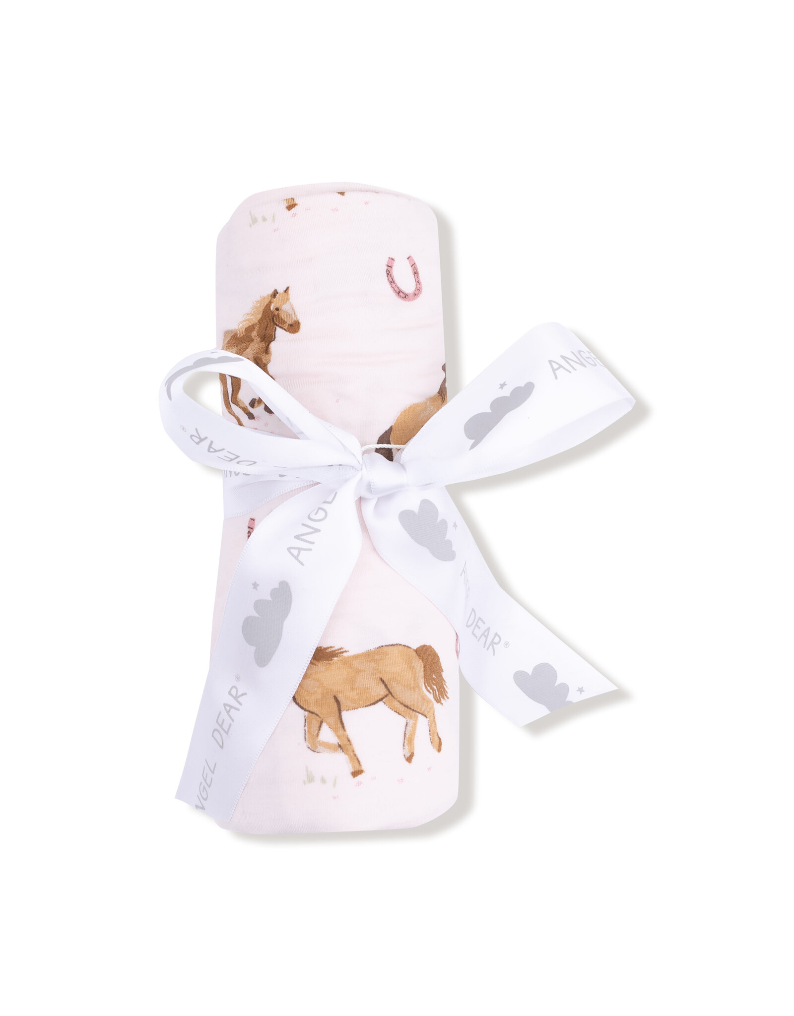 Angel Dear ADF25 Swaddle Blanket Pink Horses