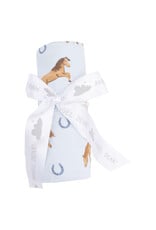 Angel Dear ADF25 Swaddle Blanket Blue Horses
