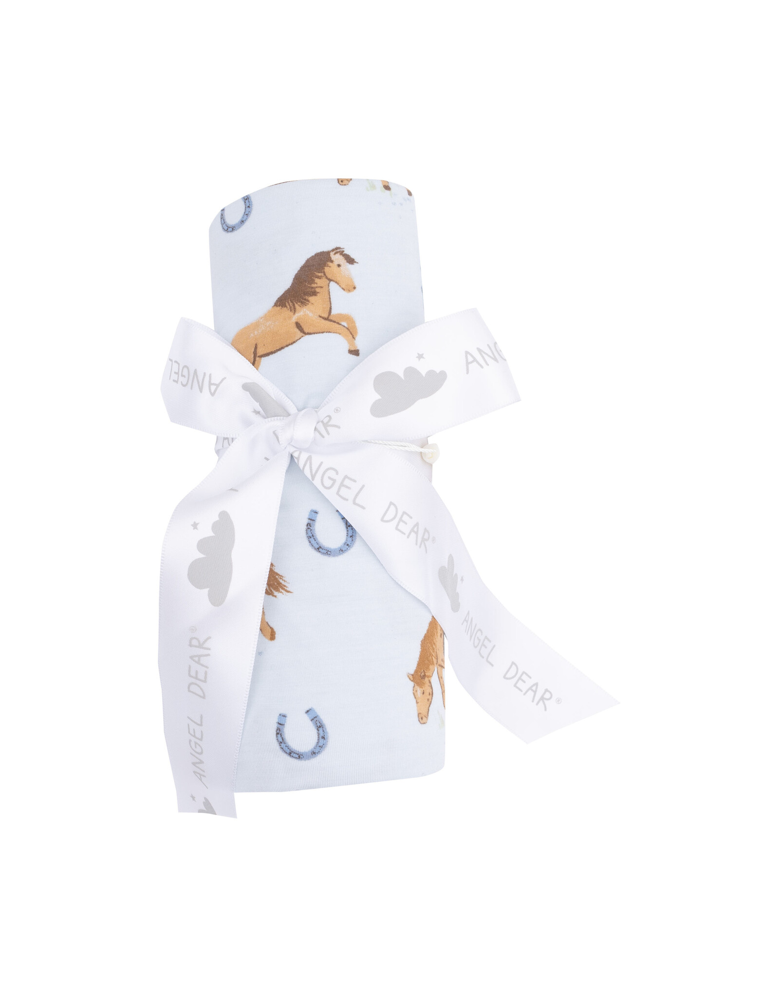 Angel Dear ADF25 Swaddle Blanket Blue Horses