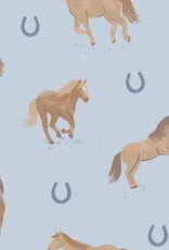 Angel Dear ADF25 Swaddle Blanket Blue Horses