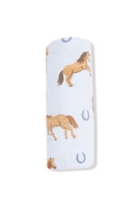 Angel Dear ADF25 Swaddle Blanket Blue Horses