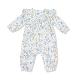 Angel Dear Long Sleeve Petal Ruffle Romper Sweet Calico Rose