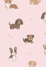 Angel Dear ADF25 French Terry Legging Set Pink Best Friend Dogs