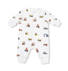 Angel Dear French Terry Romper Construction Vehicles