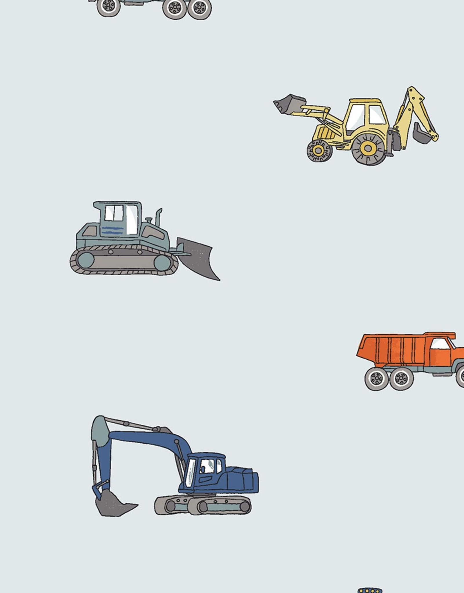 Angel Dear ADF25 French Terry Romper Construction Vehicles