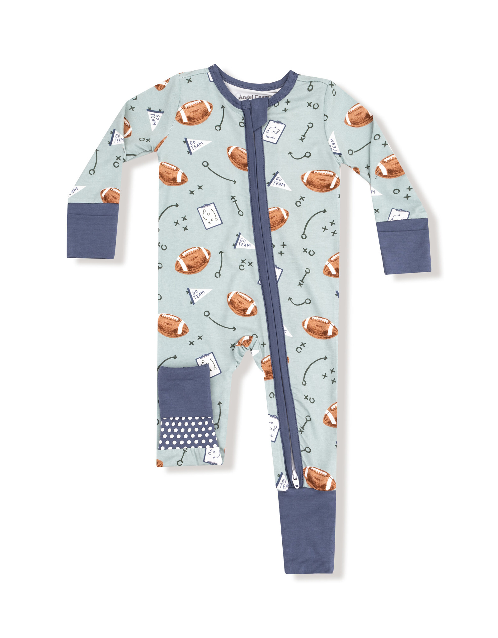 Angel Dear ADF25 2 Way Zipper Romper Touchdown Time
