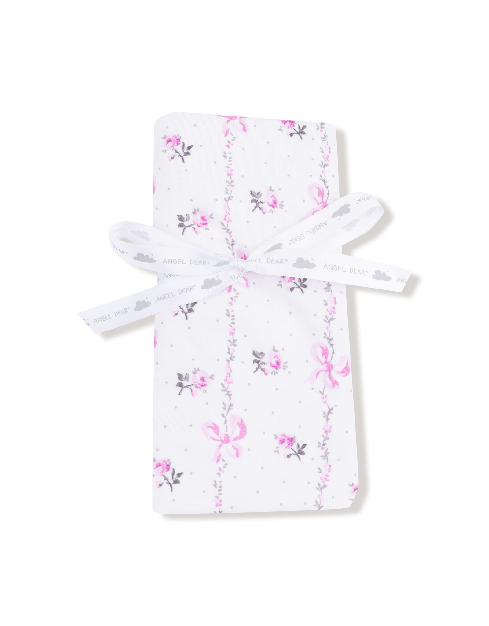 Angel Dear ADF25 Dainty Buds & Bows Stripe Ruffle Blanket
