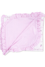 Angel Dear ADF25 Dainty Buds & Bows Stripe Ruffle Blanket