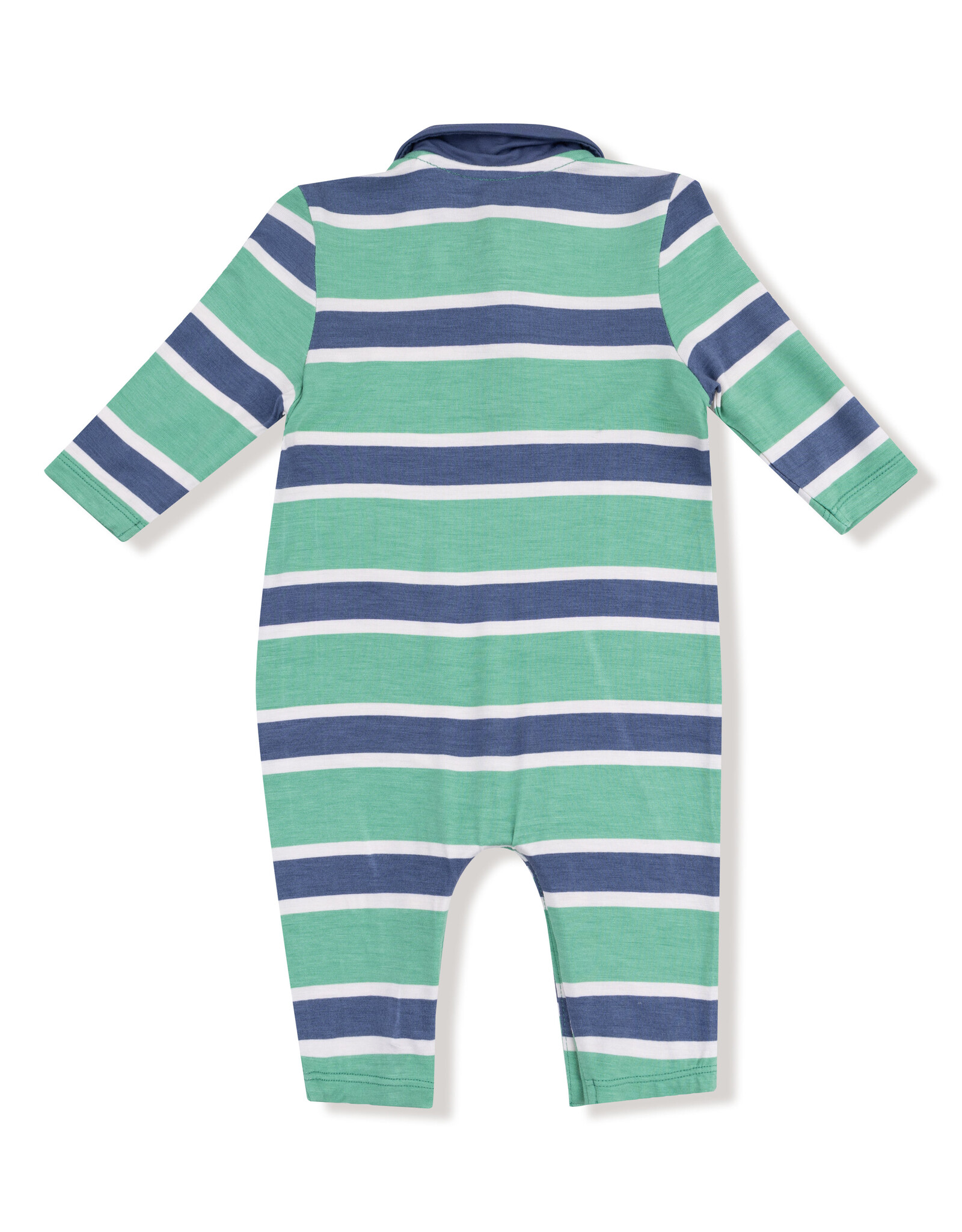 Angel Dear ADF25 Rugby Polo Romper Green/Navy