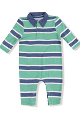 Angel Dear ADF25 Rugby Polo Romper Green/Navy