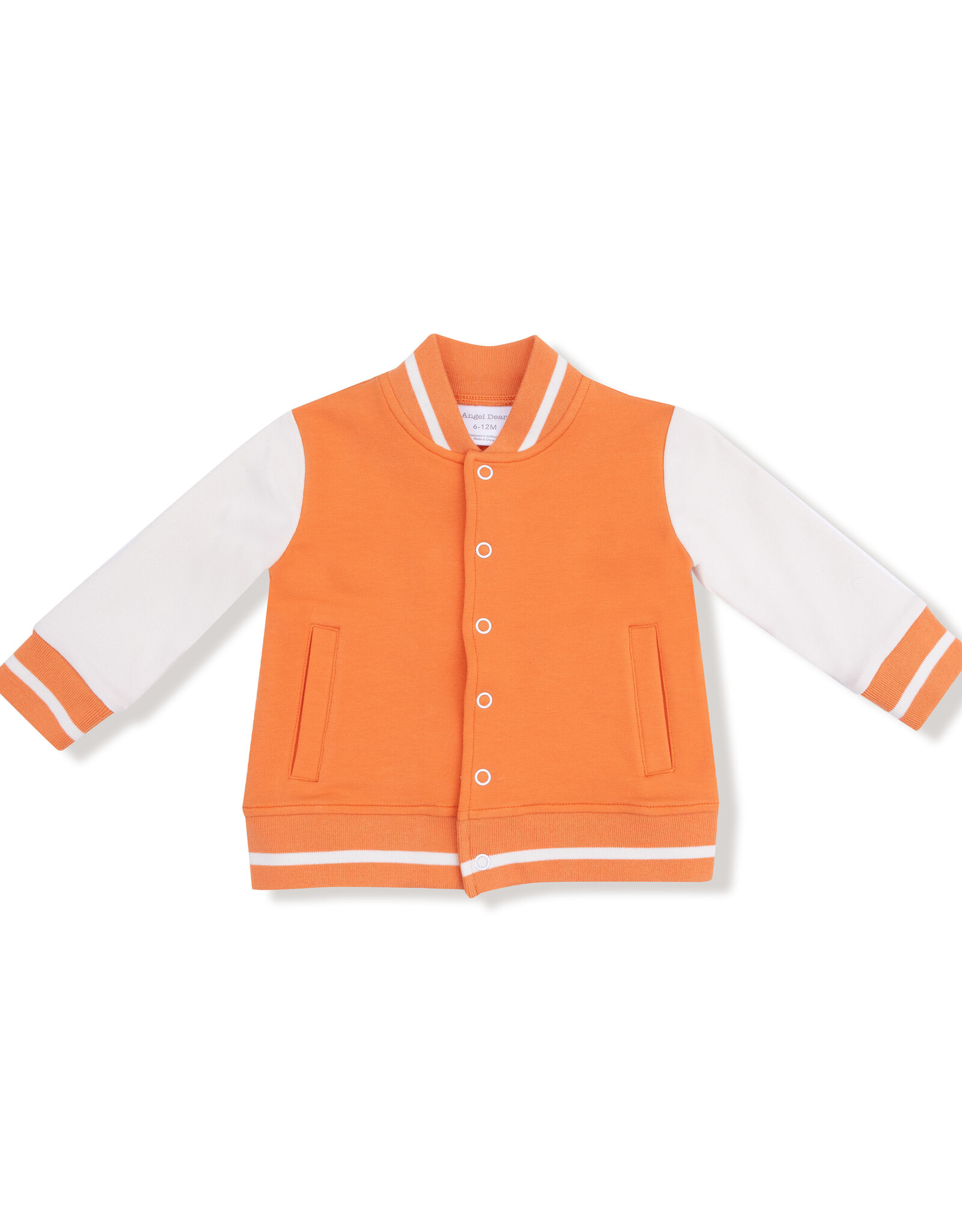 Angel Dear ADF25 French Terry Letterman Jacket Orange
