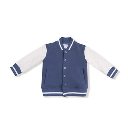 Angel Dear French Terry Letterman Jacket Navy