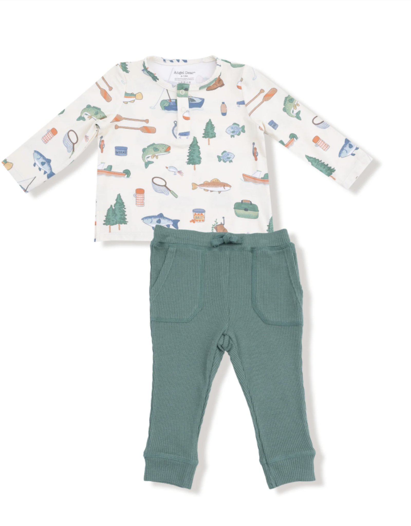 Angel Dear ADF25 Henley Top/Waffle Pant Fishing Things