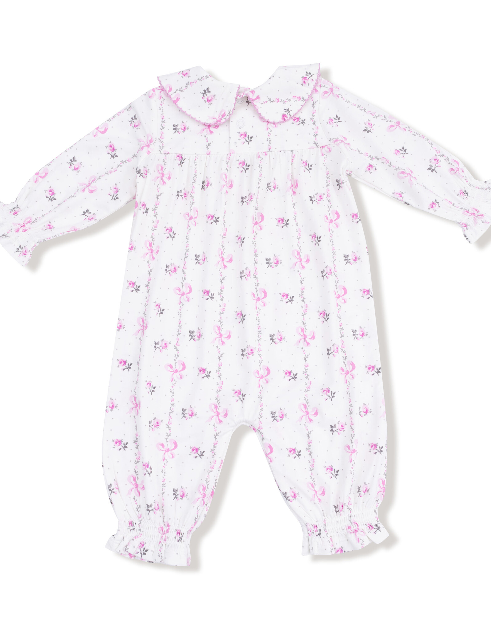 Angel Dear ADF25 Smocked Romper Dainty Buds & Bows Stripes
