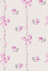 Angel Dear ADF25 Smocked Peter Pan Footie Dainty Buds & Bows Stripe