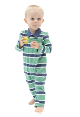 Angel Dear ADF25 Rugby Polo Romper Green/Navy