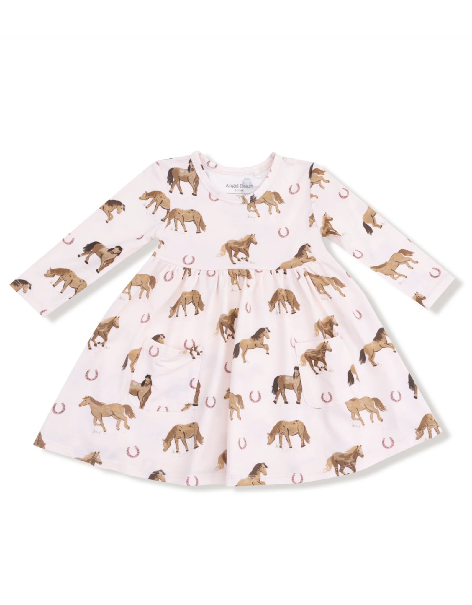 Angel Dear ADF25 Twirly Dress Pink Horses
