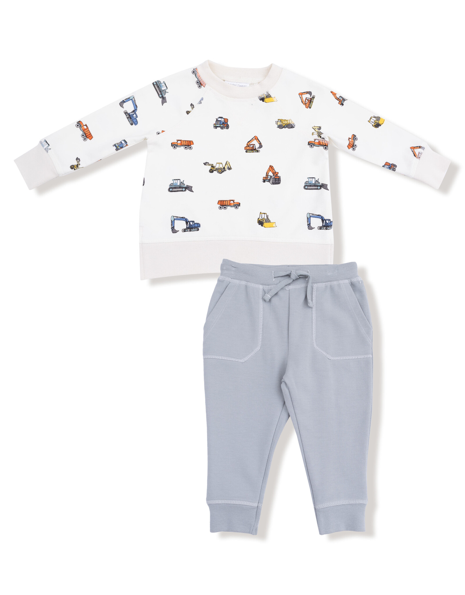Angel Dear ADF25 French Terry Sweatshirt/Jogger Construction Vehicles