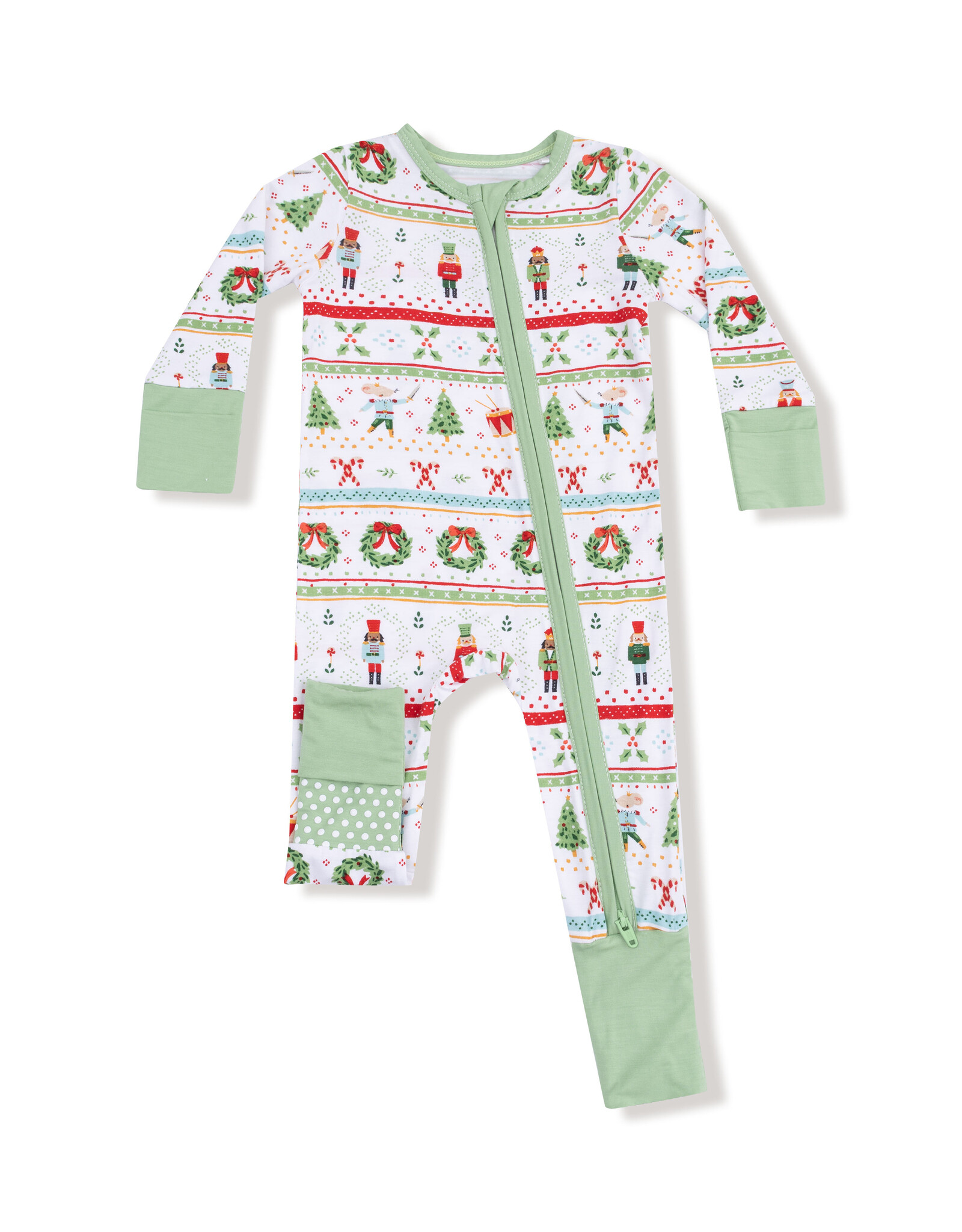 Angel Dear ADF25 2 Way Zipper Romper Nutcracker Fair Isle
