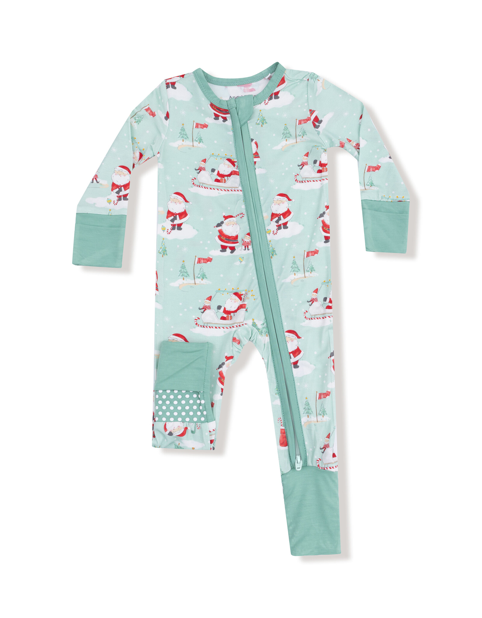 Angel Dear ADF25 2 Way Zipper Romper Golfing Santa Elves