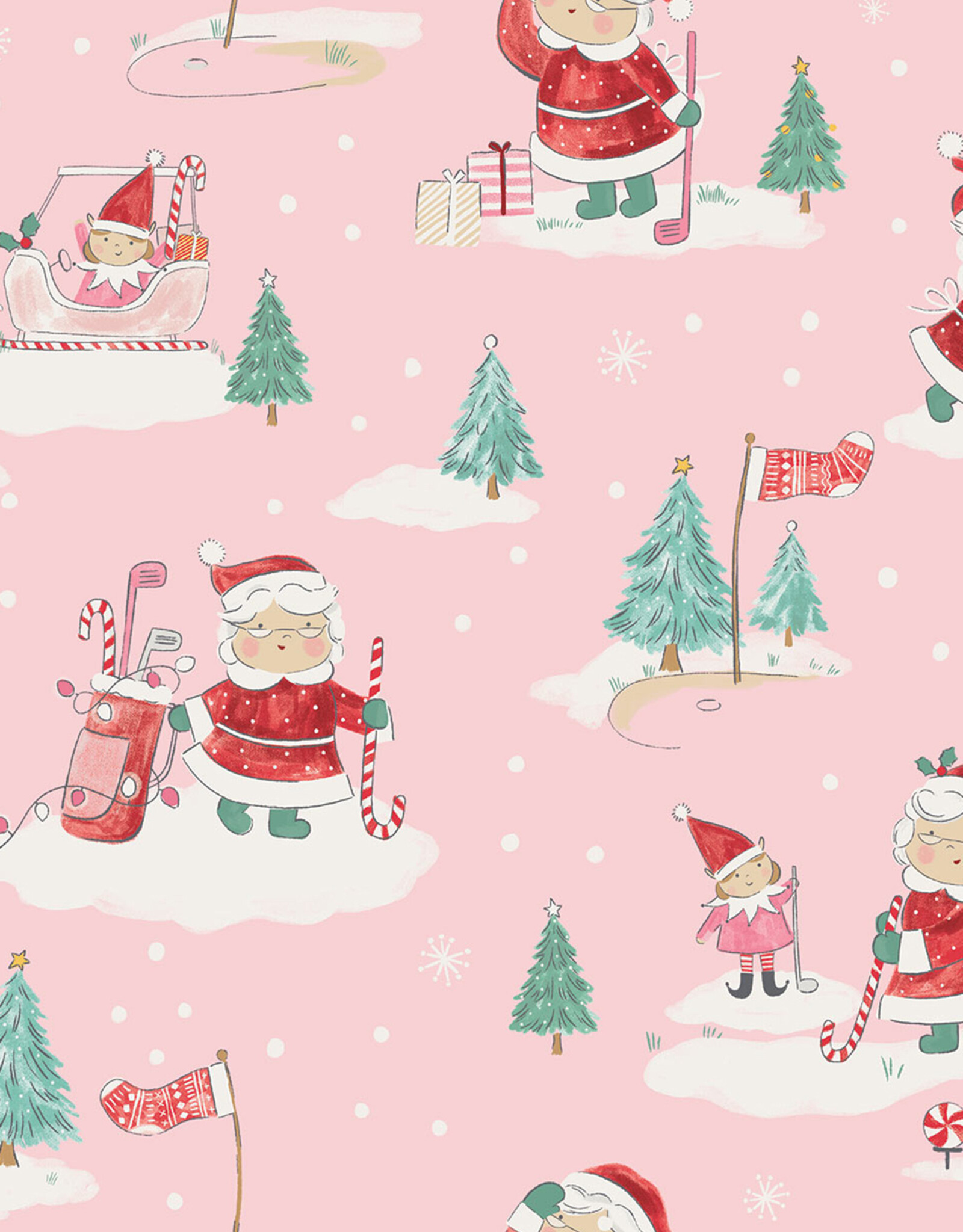 Angel Dear ADF25 2 Way Zipper Romper Golfing Mrs.Claus Elves