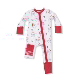 Angel Dear 2 Way Zipper Romper Vintage Santas